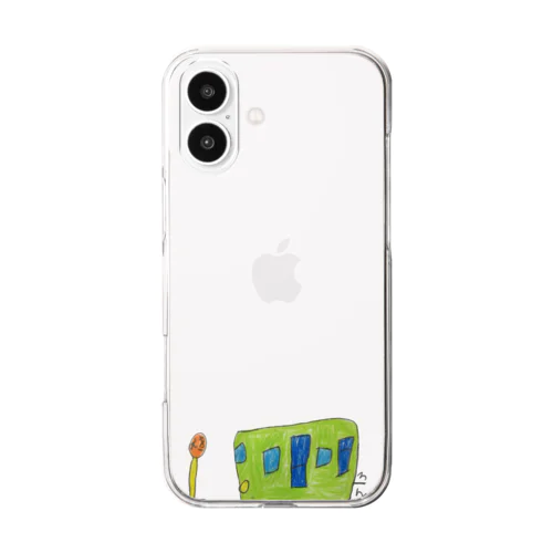 カラフル市バス Clear Smartphone Case