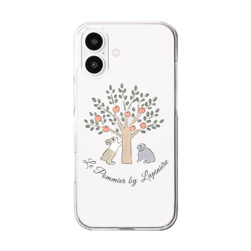 リンゴの木とうさぎさん Clear Smartphone Case