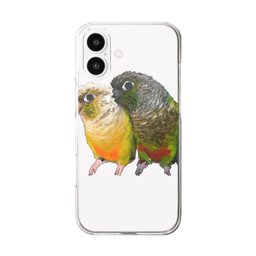 ウロコインコのよもちゃん&らむちゃん☆ Clear Smartphone Case