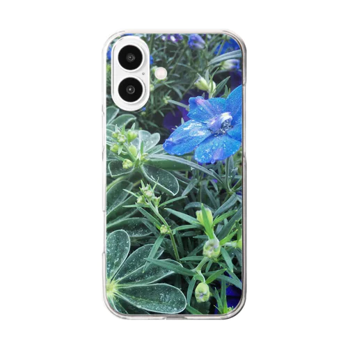 道端の青 Clear Smartphone Case