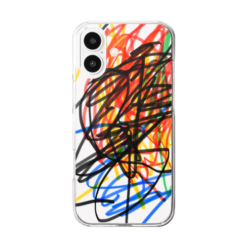 2歳7ヶ月初めてのデジタルお絵かき Clear Smartphone Case