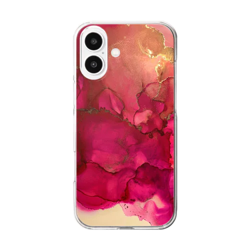 Alcohol ink Art Design Session. Clear Smartphone Case
