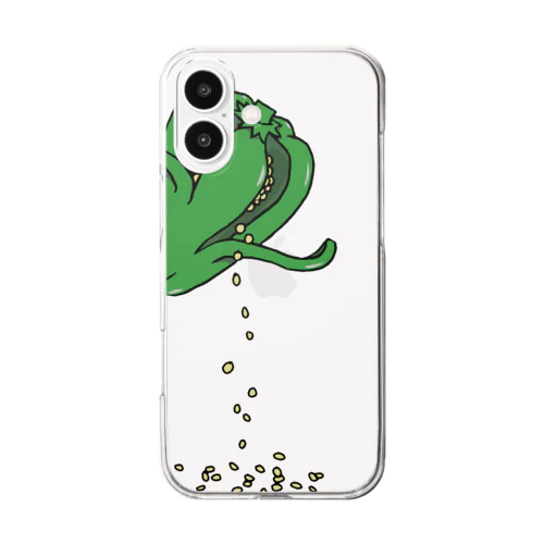 ピーマン Clear Smartphone Case