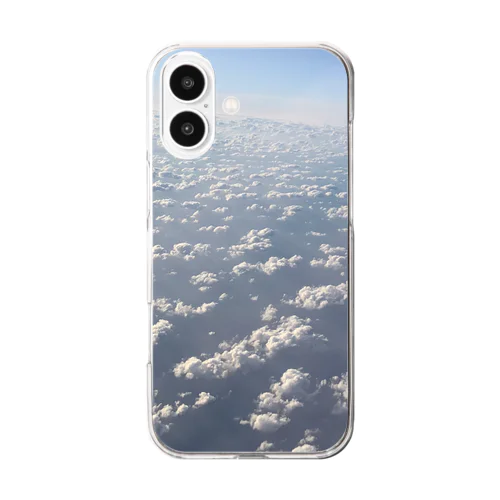 空から見た雲 Clear Smartphone Case