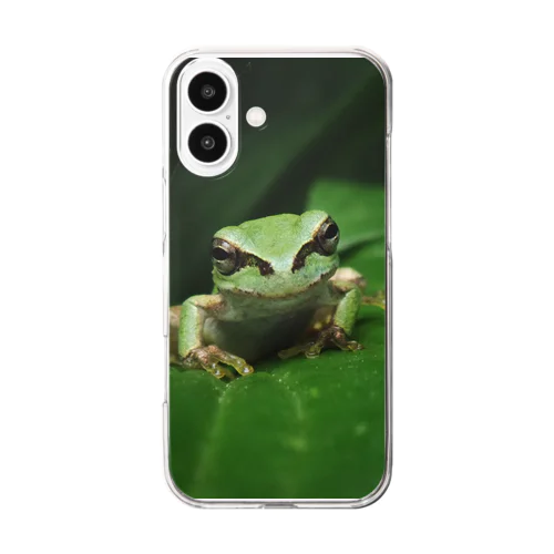 ここから絶対動かんぞ Clear Smartphone Case