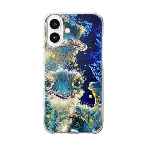 夜明けのダチョウ Clear Smartphone Case