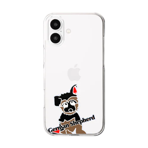 子犬のシェパード　 Clear Smartphone Case