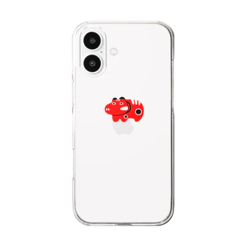 福島の赤いあいつ 赤べこ Clear Smartphone Case