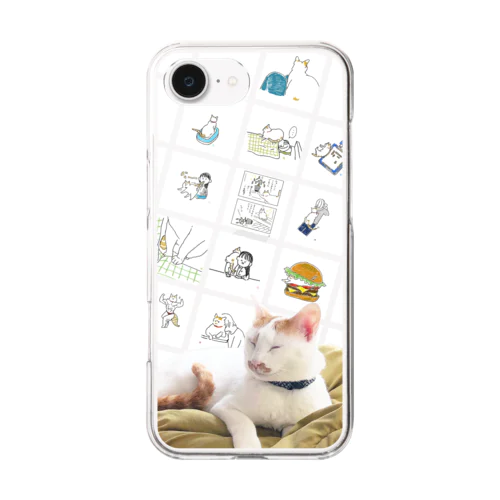 かたまろまゆのハチ Clear Smartphone Case