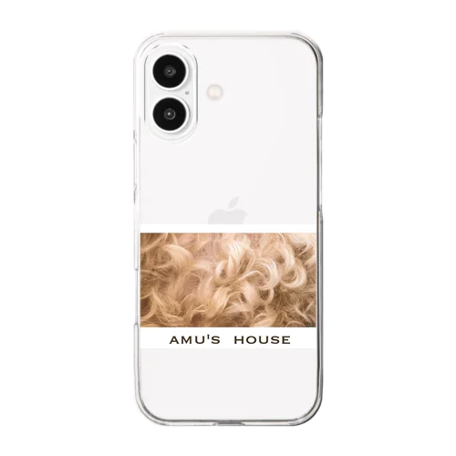 プードルもふもふスクエア Clear Smartphone Case