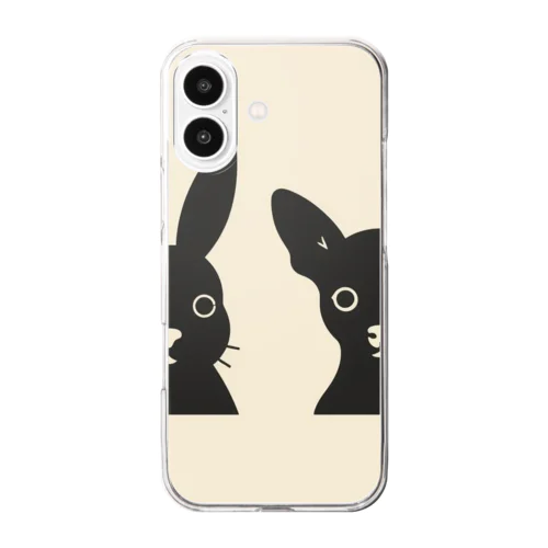 うさぎとチワックス Clear Smartphone Case