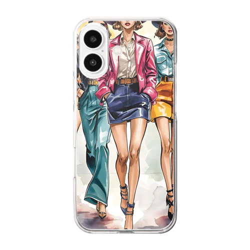 古着風 Clear Smartphone Case