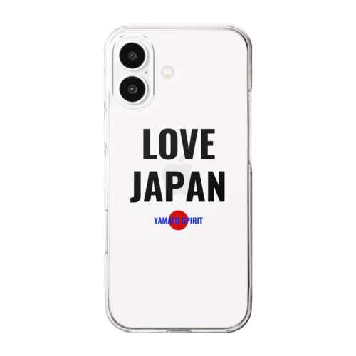 日本の誇り – YAMATO SPIRIT｜愛国心と大和魂を込めたシンプルデザイン – LOVE JAPAN MAMA Clear Smartphone Case