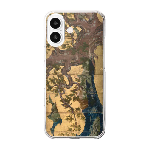 🌲⚡《檜図・金雲にそびえる巨樹》〜狩野永徳 最晩年の傑作〜✨ Clear Smartphone Case