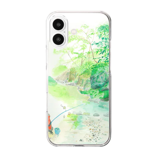 渓谷釣り Clear Smartphone Case