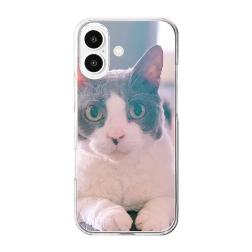 猫毛団のぽんちゃん Clear Smartphone Case
