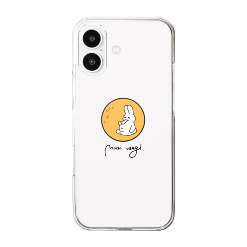 Mochiを食べるUsagi Clear Smartphone Case