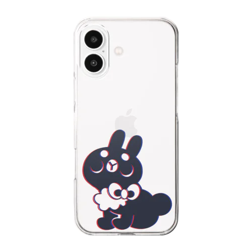 うさぎがいぬのふり Clear Smartphone Case