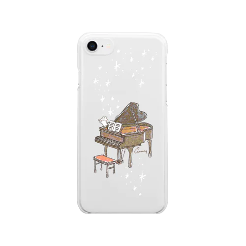 ピアノとうさぎ Clear Smartphone Case