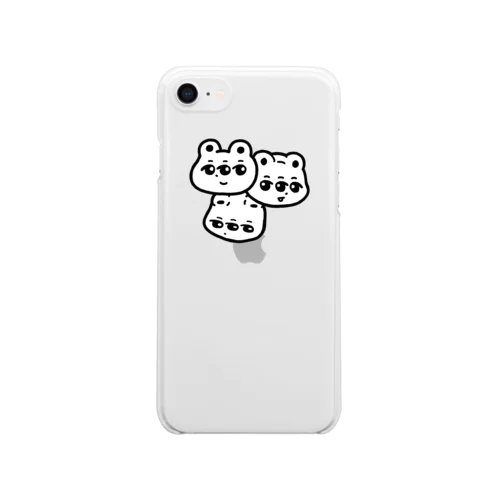 くまめたち Clear Smartphone Case