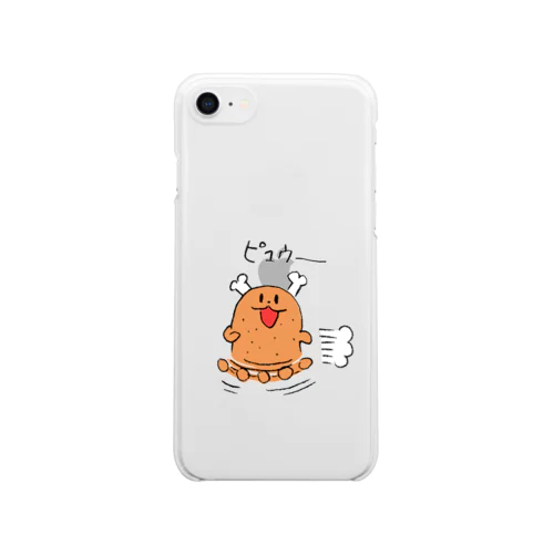 走るよ肉ボーン Clear Smartphone Case
