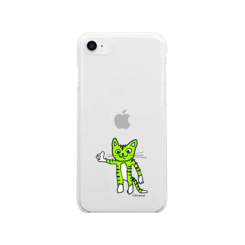 スーパーウルトラポジティブニャーンコ Clear Smartphone Case