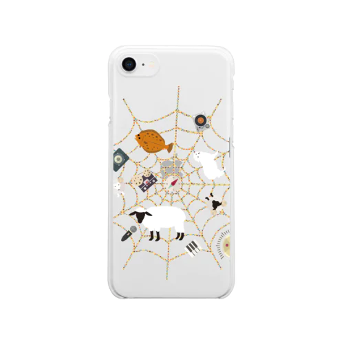 Spiderwebでべらと羊 Clear Smartphone Case