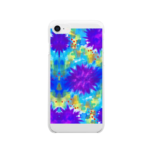 満月の花◯ Clear Smartphone Case