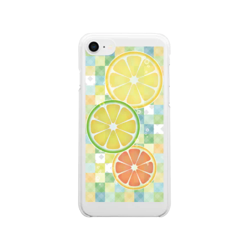 シトラス ソーダ （レモン ライム グレープフルーツ／クリア） Clear Smartphone Case