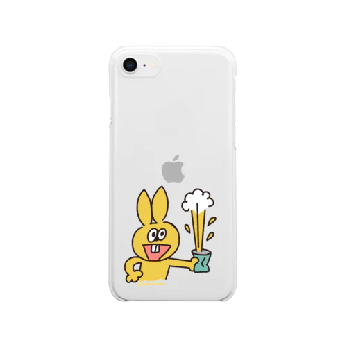 ラビやんと缶 Clear Smartphone Case