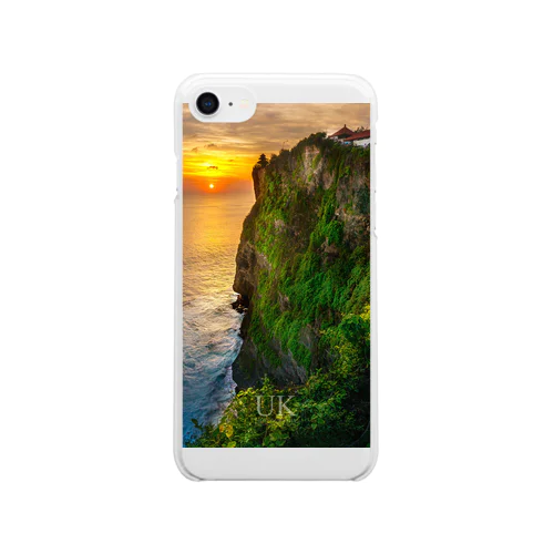 夕刻の断崖 -UKロゴあり- Clear Smartphone Case