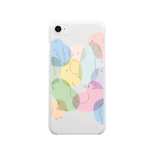 色とりどりのとり Clear Smartphone Case