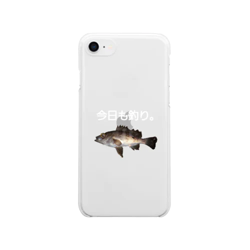 今日も釣り。明日も釣り。 Clear Smartphone Case