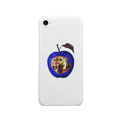 虎と青りんご_Tiger and apple Clear Smartphone Case