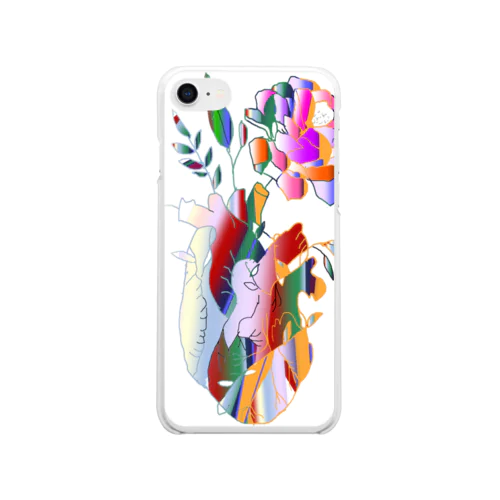 Heart and Rose Clear Smartphone Case