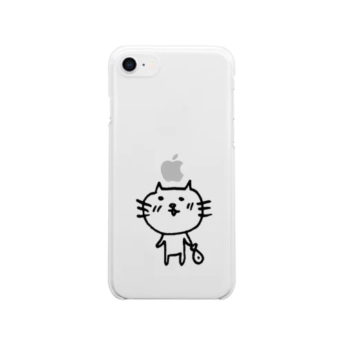 ねこ新聞のnecoと魚 Clear Smartphone Case