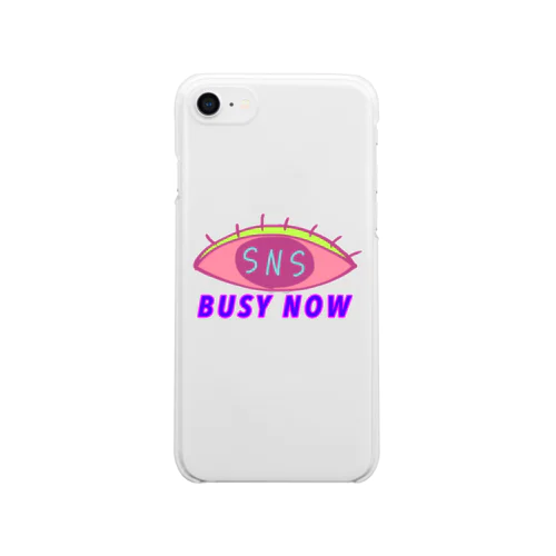SNSで忙しい Clear Smartphone Case