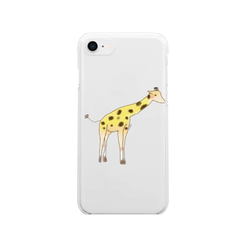きりんです。 Clear Smartphone Case
