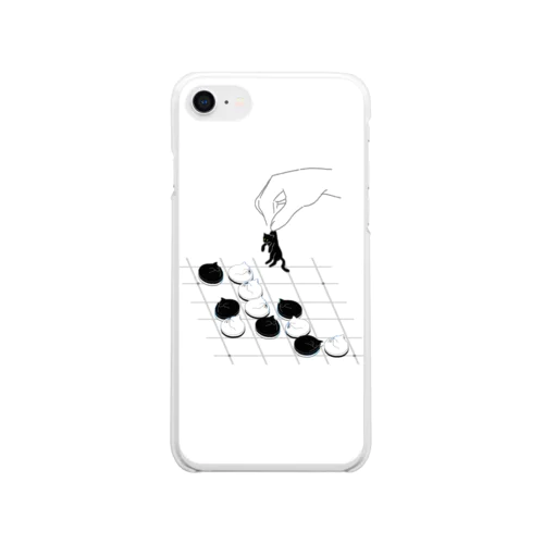 ねこのリバーシゲーム Clear Smartphone Case