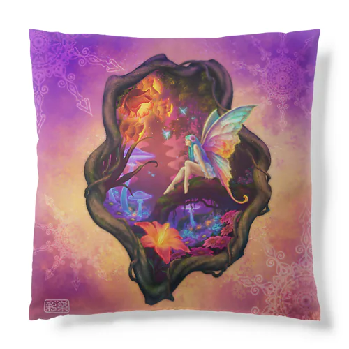 森の妖精＜虹色の囁き＞ Cushion