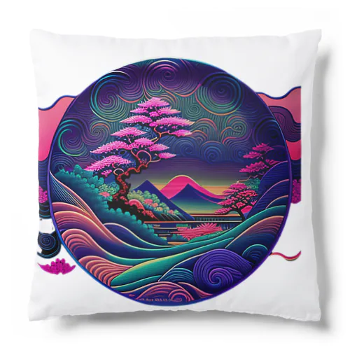【lofiアート】浮世絵パンクシティ Cushion