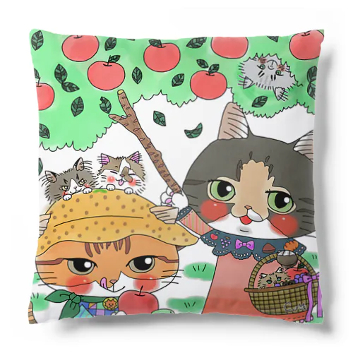 ぬりえイラスト(秋) Cushion