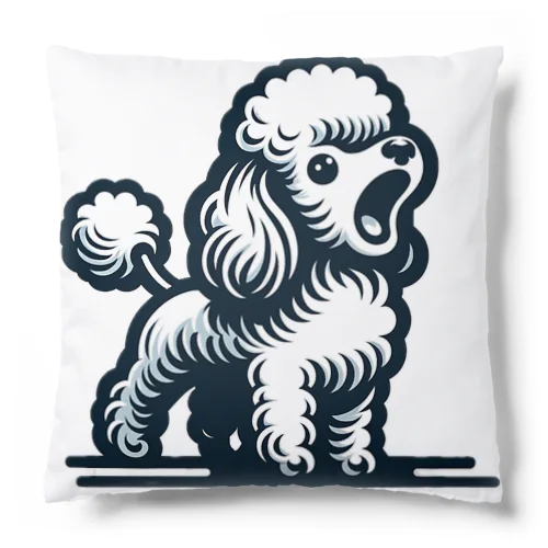もふもふアプリコット　トイプードル　ほえる Cushion
