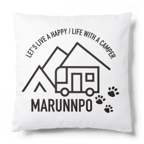 BondsCamper×まるんぽチャンネル　黒ロゴアイテム Cushion