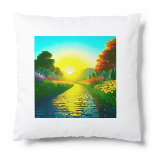 雨に濡れた石畳 Cushion
