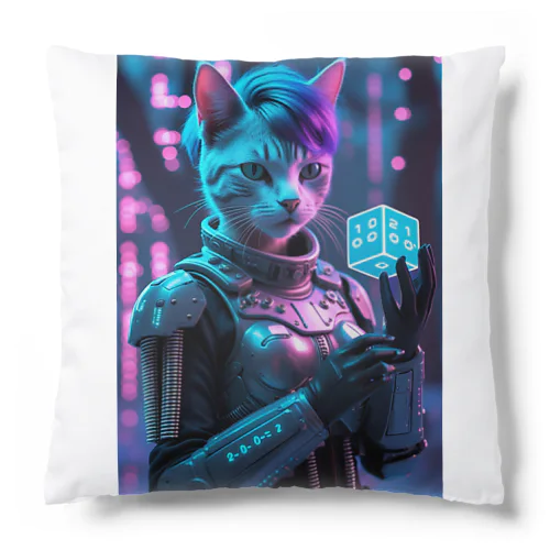 量子の選択猫 Quantum Choice Cat Cushion