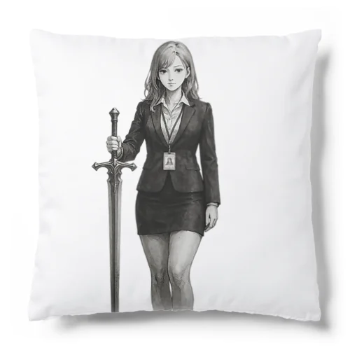 OL×武器（剣）背景透過-墨のしらべ- Cushion