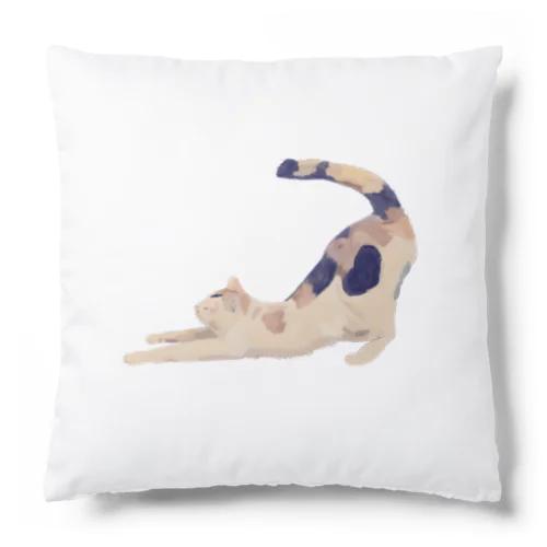 三毛猫 伸び～ 枠無し Cushion