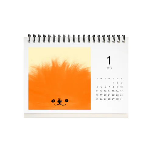 ポメラニアンのカレンダー(近所のポメラニアン多め) Desk Calendar