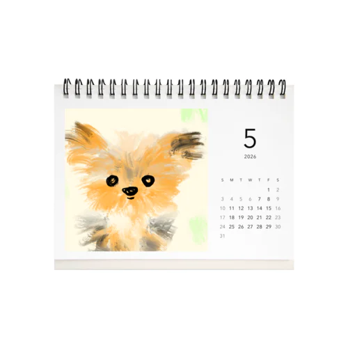 ヨークシャーテリアたち Desk Calendar